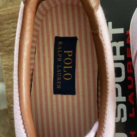 POLO Ralph Lauren sneakers - Mandi 1 Pink Chambray NWT size 9 - Picture 6 of 9